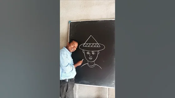 A = Cap with boy drawing #art #views #drawing #video #viral #howto #youtube