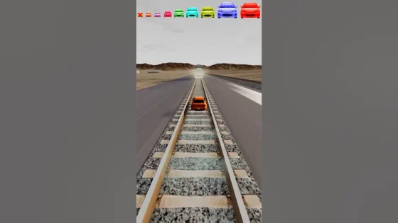 Big & Small Cars vs Train | BeamNG.Drive