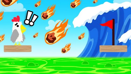 Ultimate Chicken Horse but there's Natural Disasters!